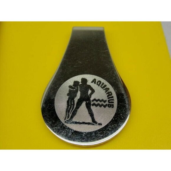 Dante Money Clip Aquarius Stainless Steel Wallet Credit Card Cash ID Holder - Picture 2 of 7
